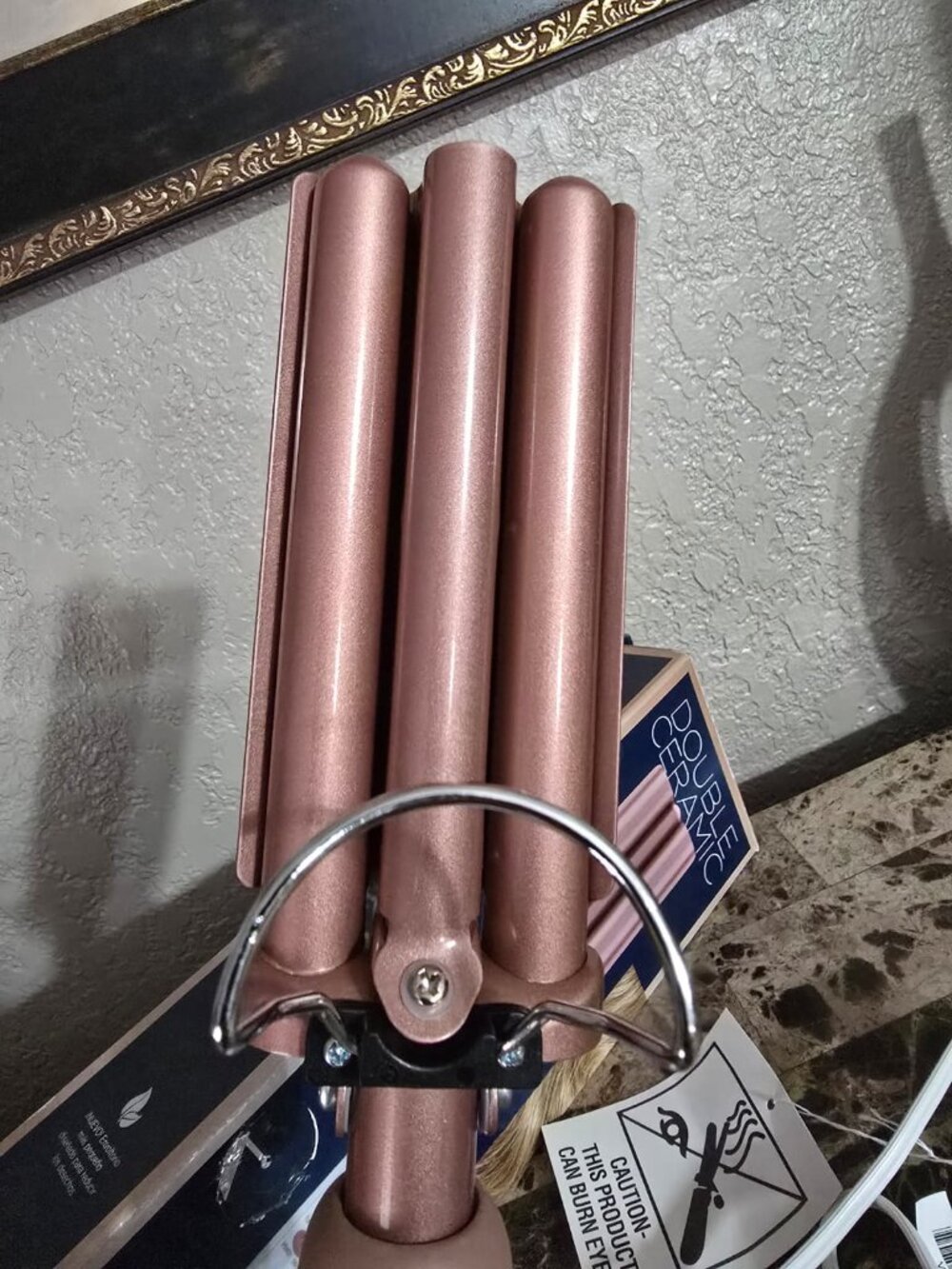 NEW Conair Double Ceramic Triple Barrel Waver Rose Gold Open Box - Picture 10 of 13